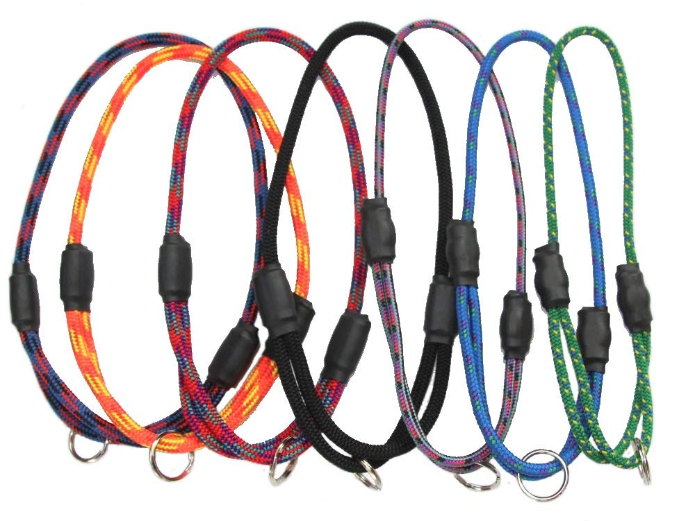 Handmade in USA stitching on the Lassos Thin Mountain Rope ID Collar.