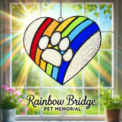 Lasting Tails rainbow bridge dog memorial adds tranquil color to your space