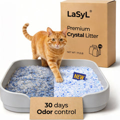LaSyL Crystal Cat Litter bag packaging for easy storage and use.