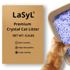 LaSyL Crystal Cat Litter for multi-cat odor control in the home.