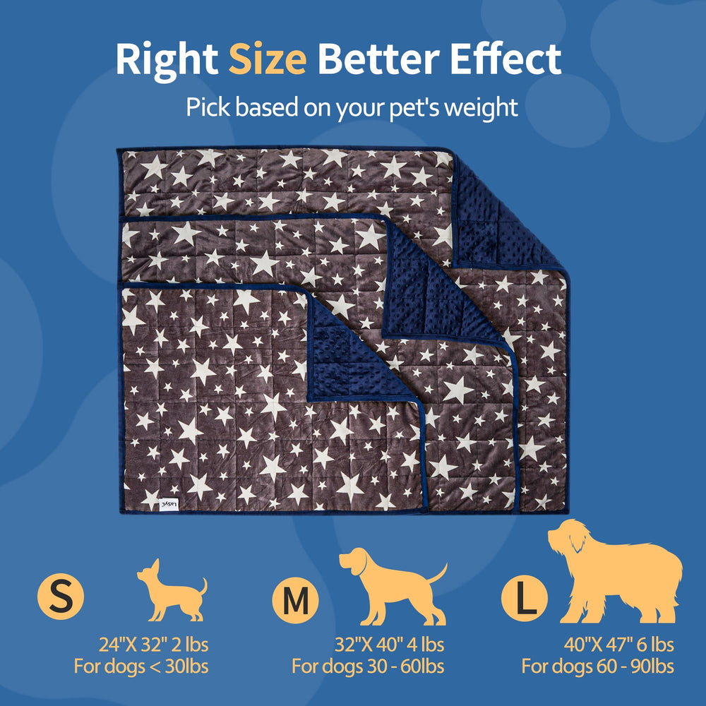 LaSyL large 40x47 blanket fits bigger dogs for soothing rest