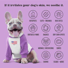 Lavengel applied to a dog's hot spot.