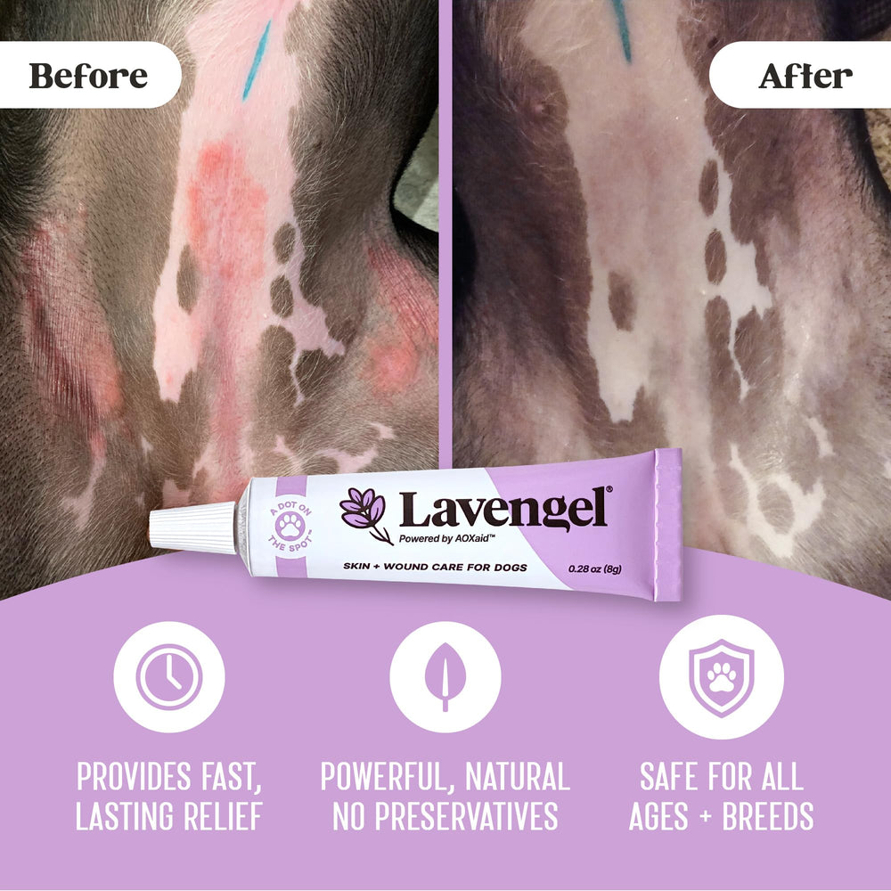 Close-up texture of Lavengel on skin.