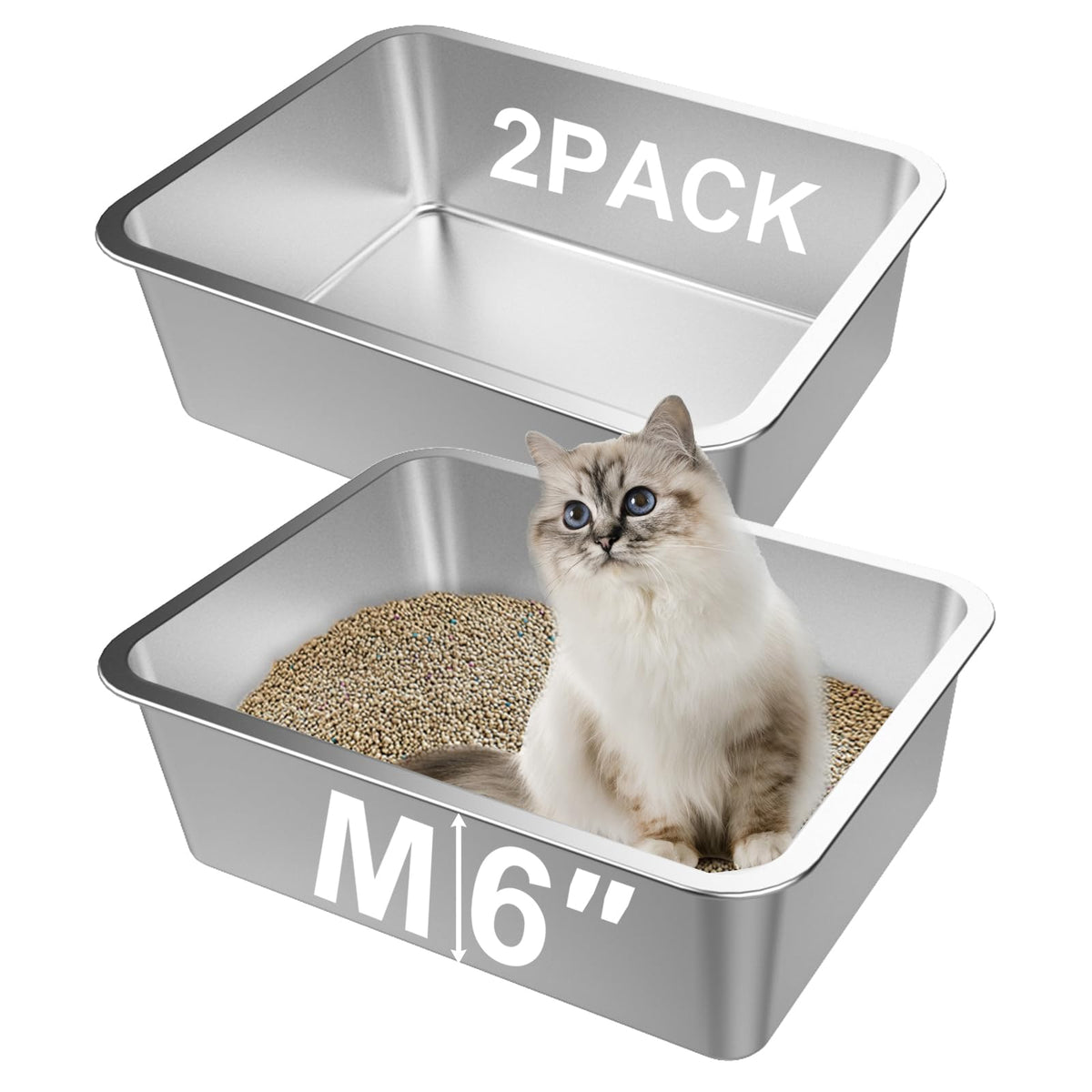 Lawei metal litter box with raised side design reduces spills during entry and exit.