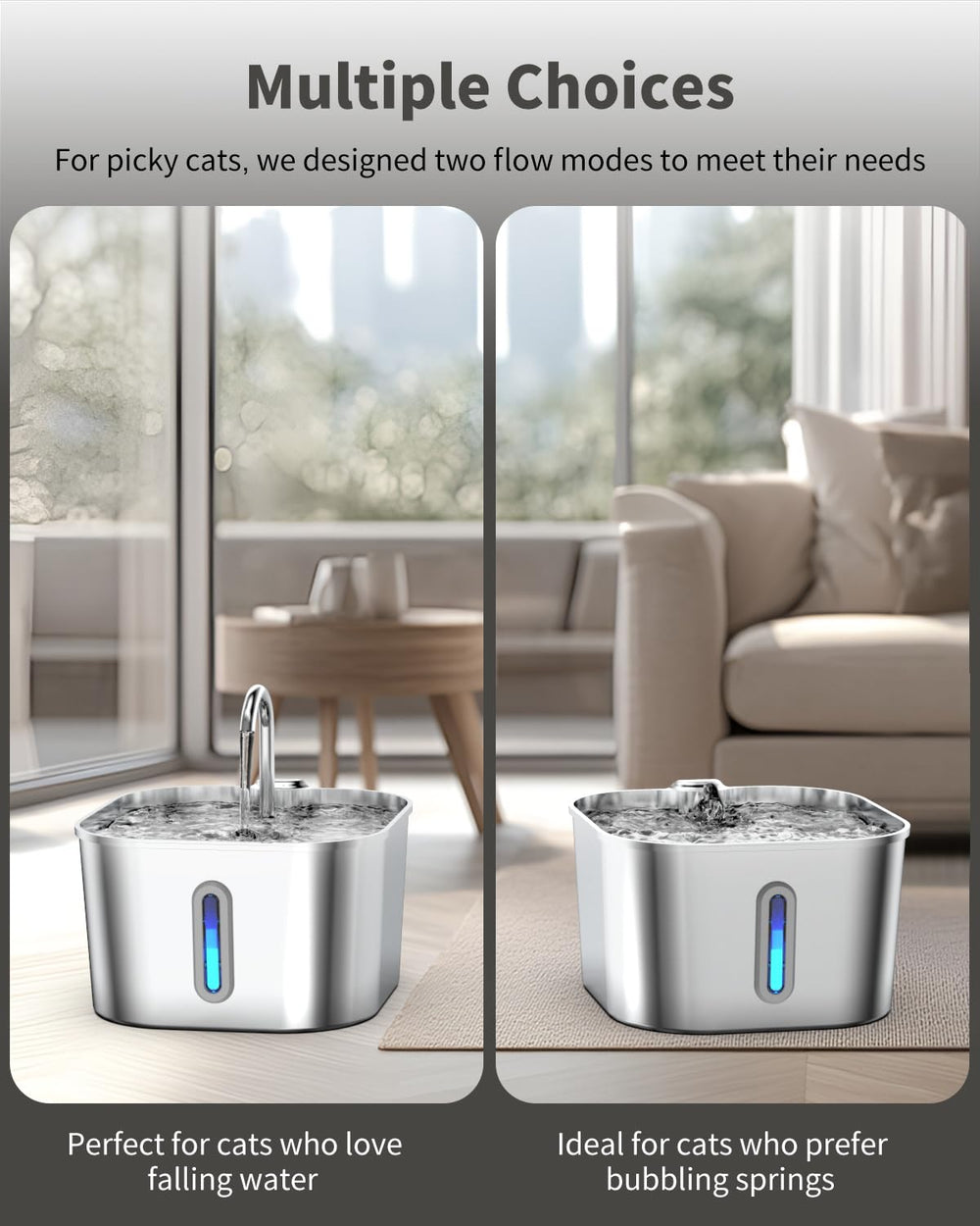 Lawfery includes 4 filters and 4 sponges for water freshness