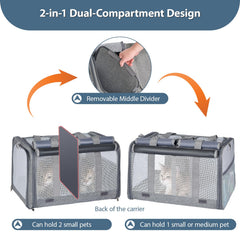 Lawfery carrier privacy curtains rolled up for interaction
