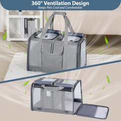 Lawfery carrier with machine-washable pad for quick cleaning after trips
