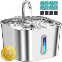 Lawfery cat water fountain with 74oz capacity for multi-pet households