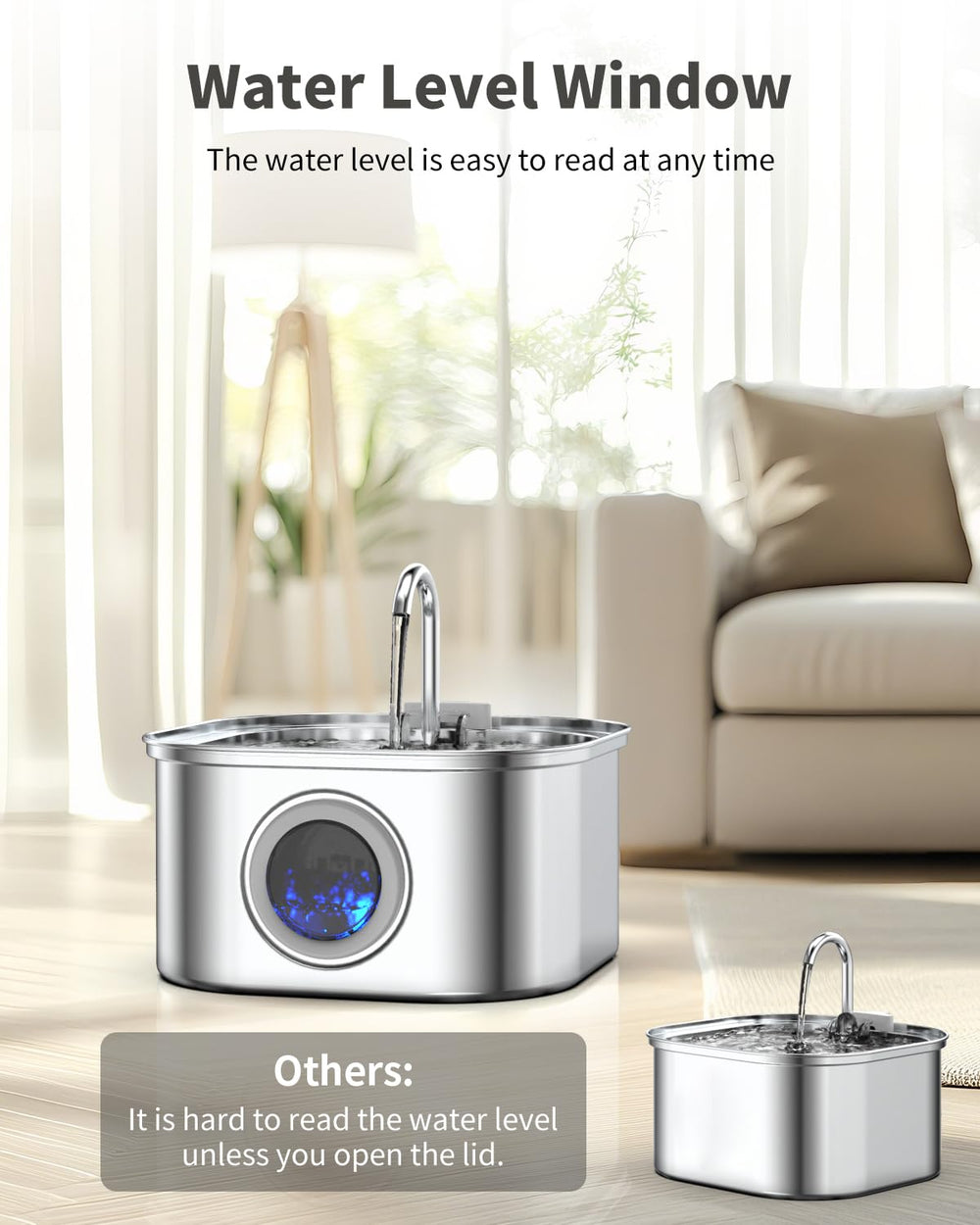 Lawfery continuous circulating water flow encourages hydration
