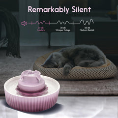 Lawfery Cupcake Cat Fountain top view emphasizes 360° drinking access for pets