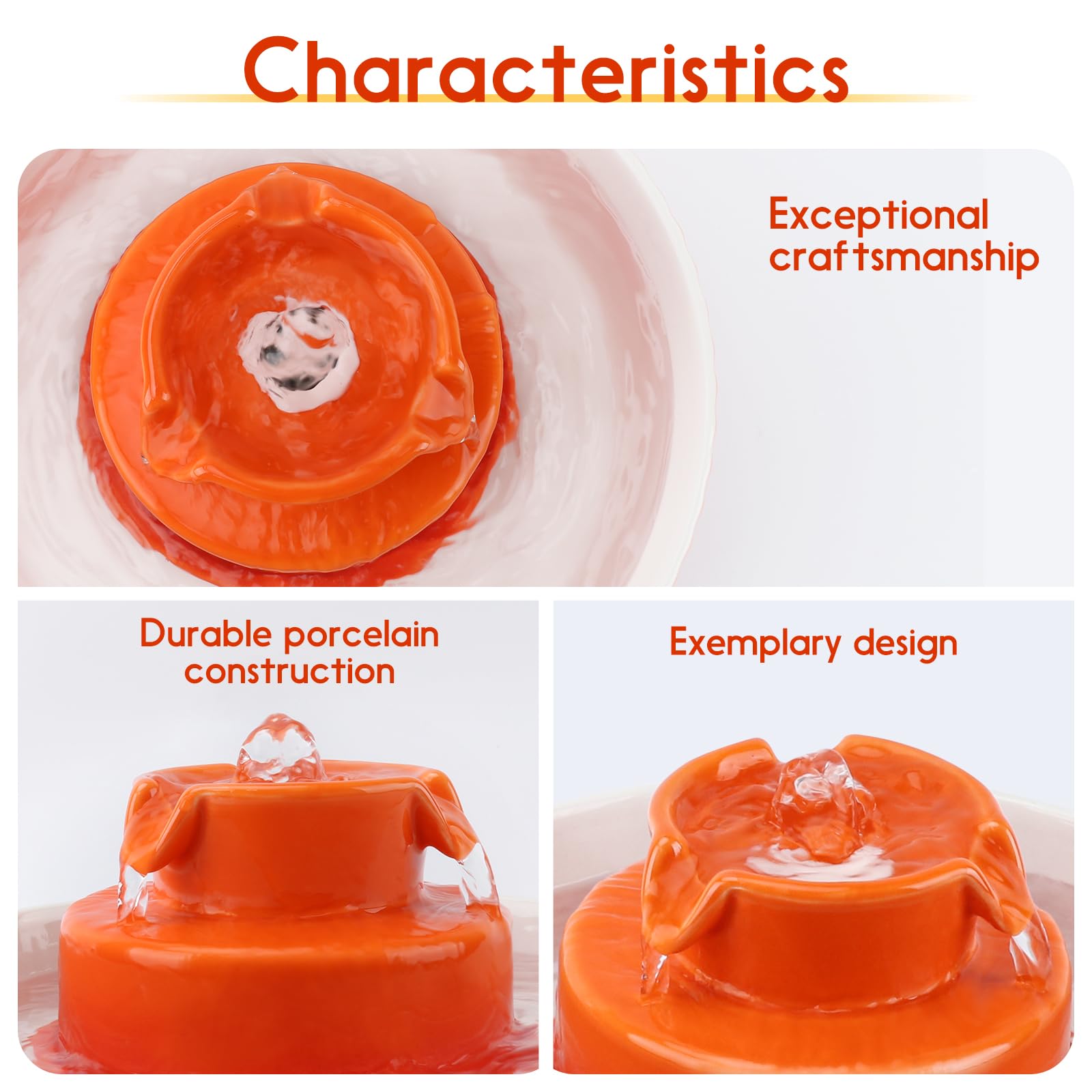 Lawfery Cupcake Fountain Quiet Pump keeps living spaces peaceful.