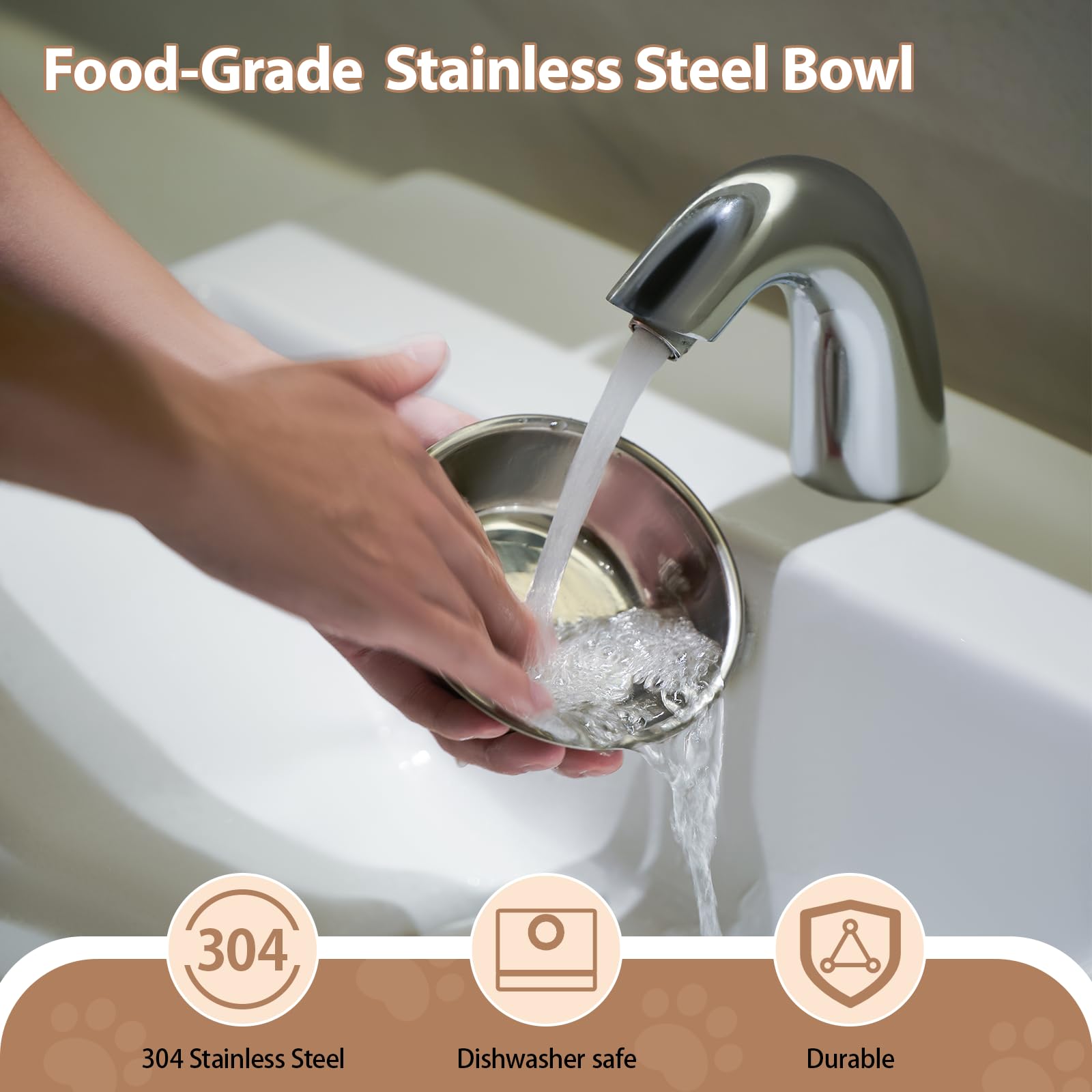 Dishwasher-safe bowls and materials for easy cleanup.