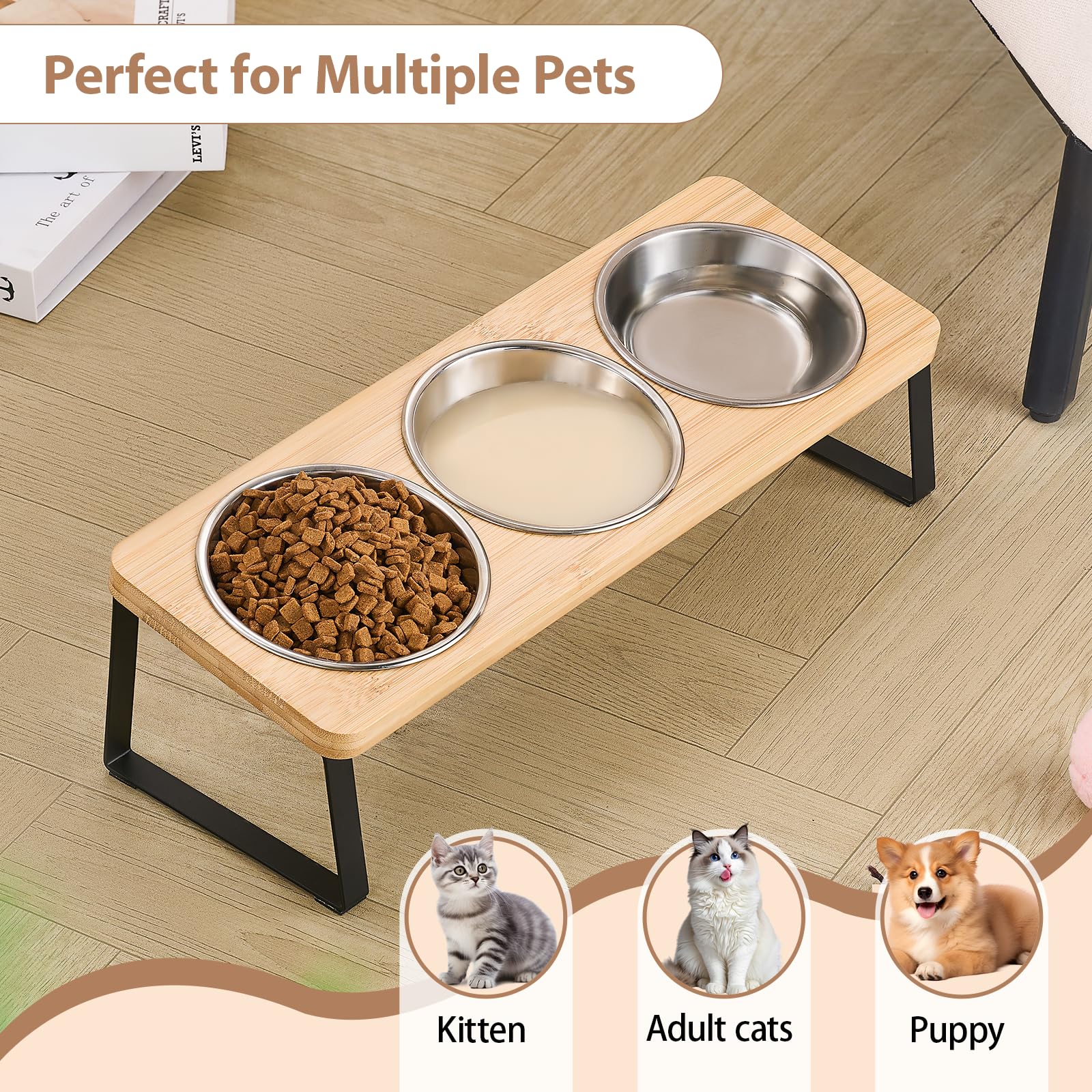 Suitable for cats and puppies to support shared feeding at home.