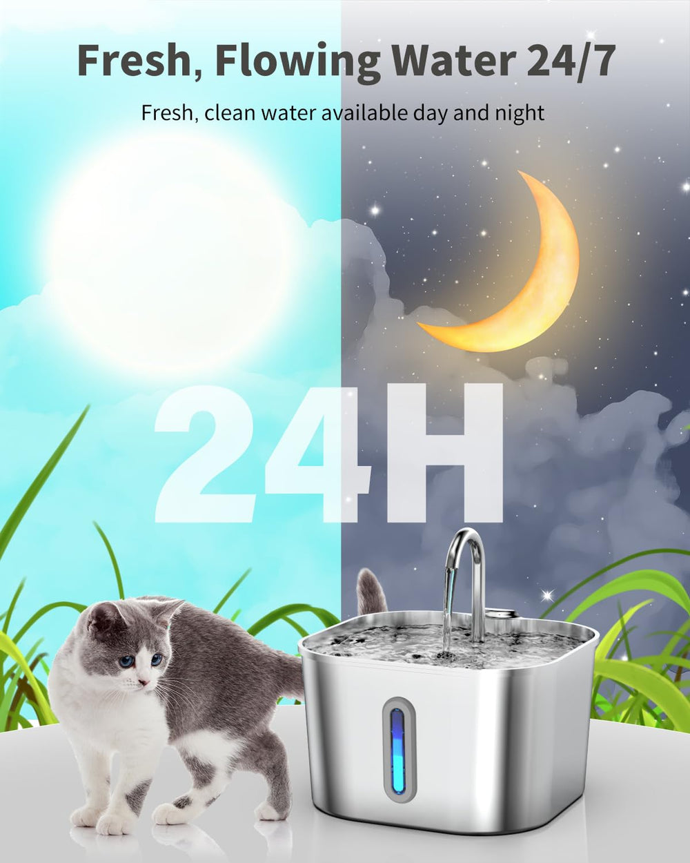 Lawfery multi-pet friendly fountain suits cats and dogs at home
