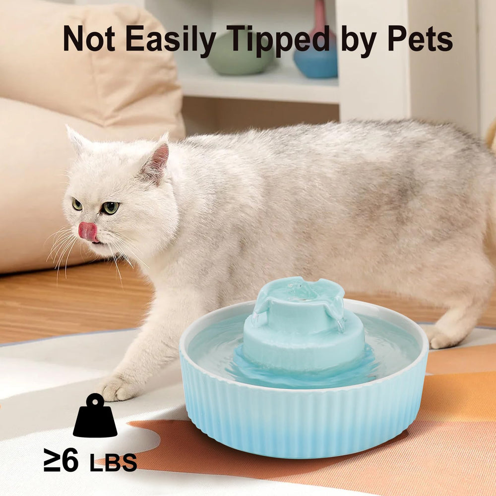 Lawfery two pumps provide steady, quiet water flow for pets