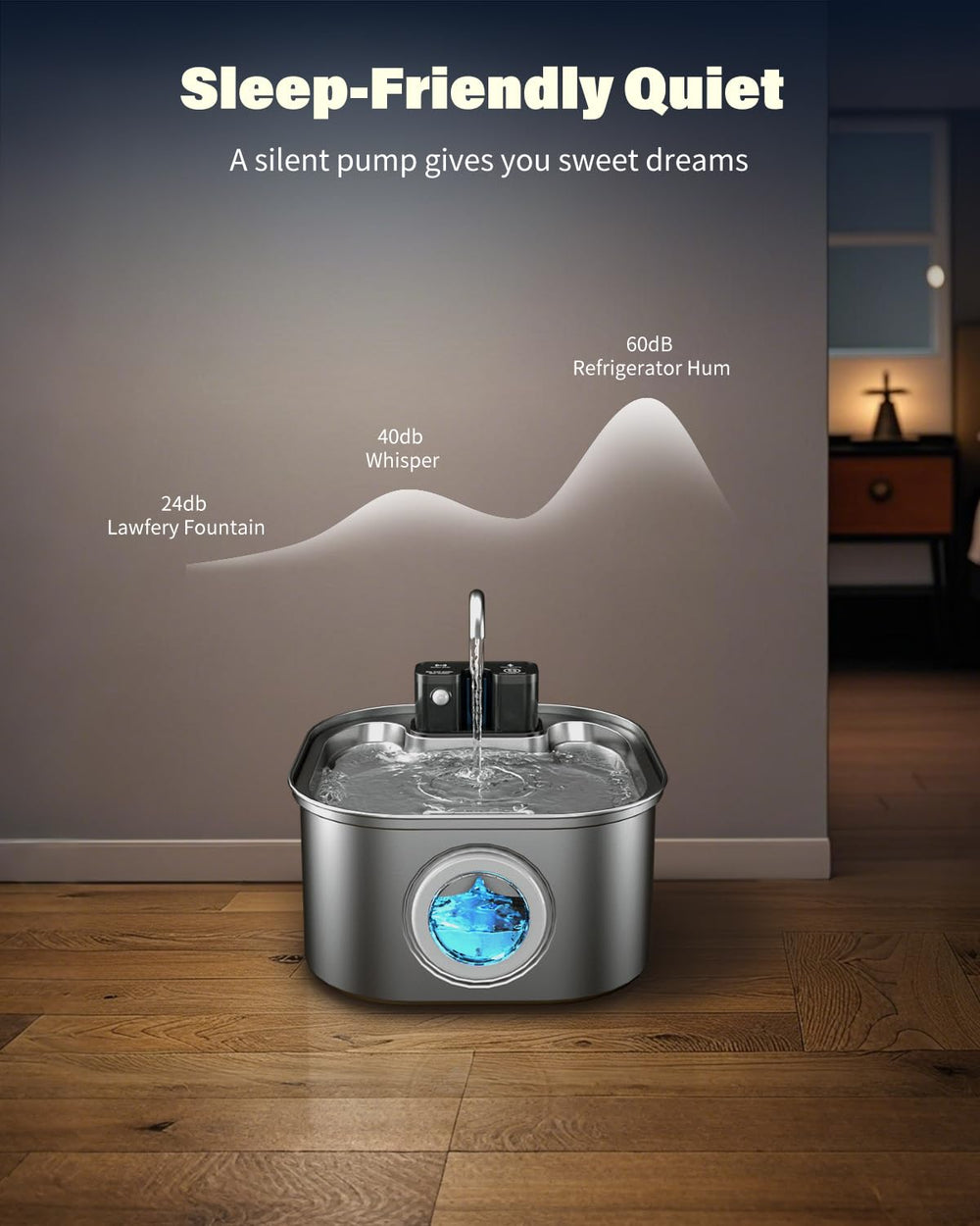 Lawfery filtration system image highlights carbon and sponge filters for clean water