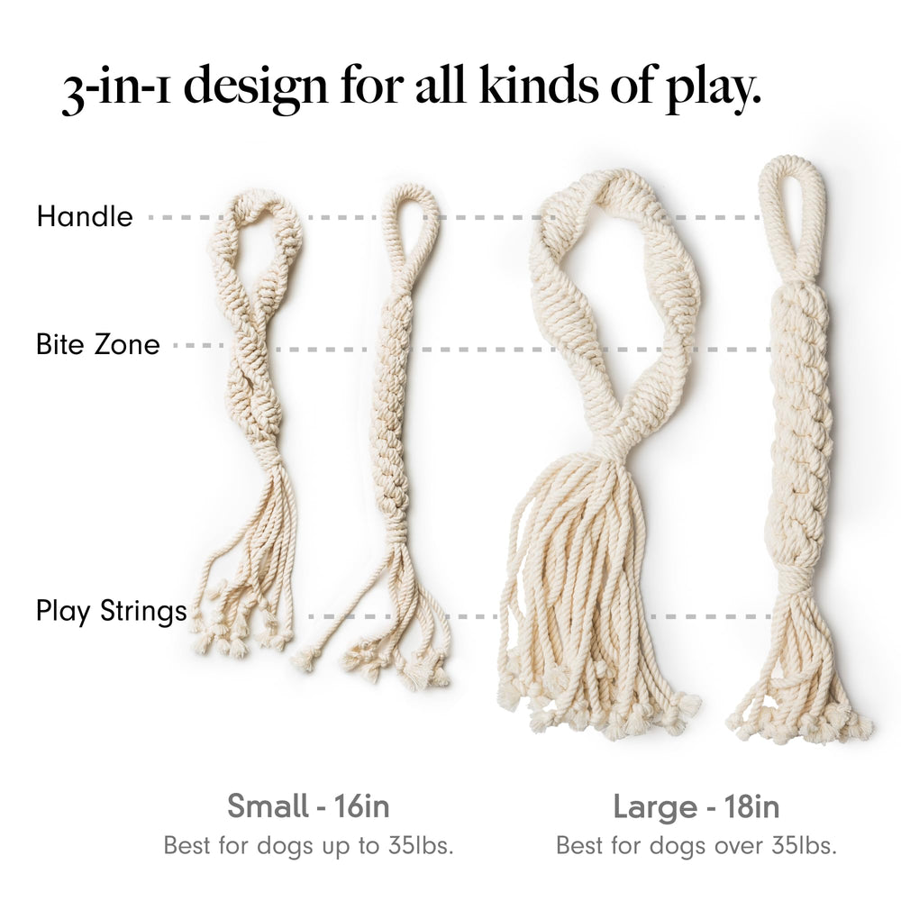 LAY LO durable knotted rope toy built to withstand enthusiastic play.