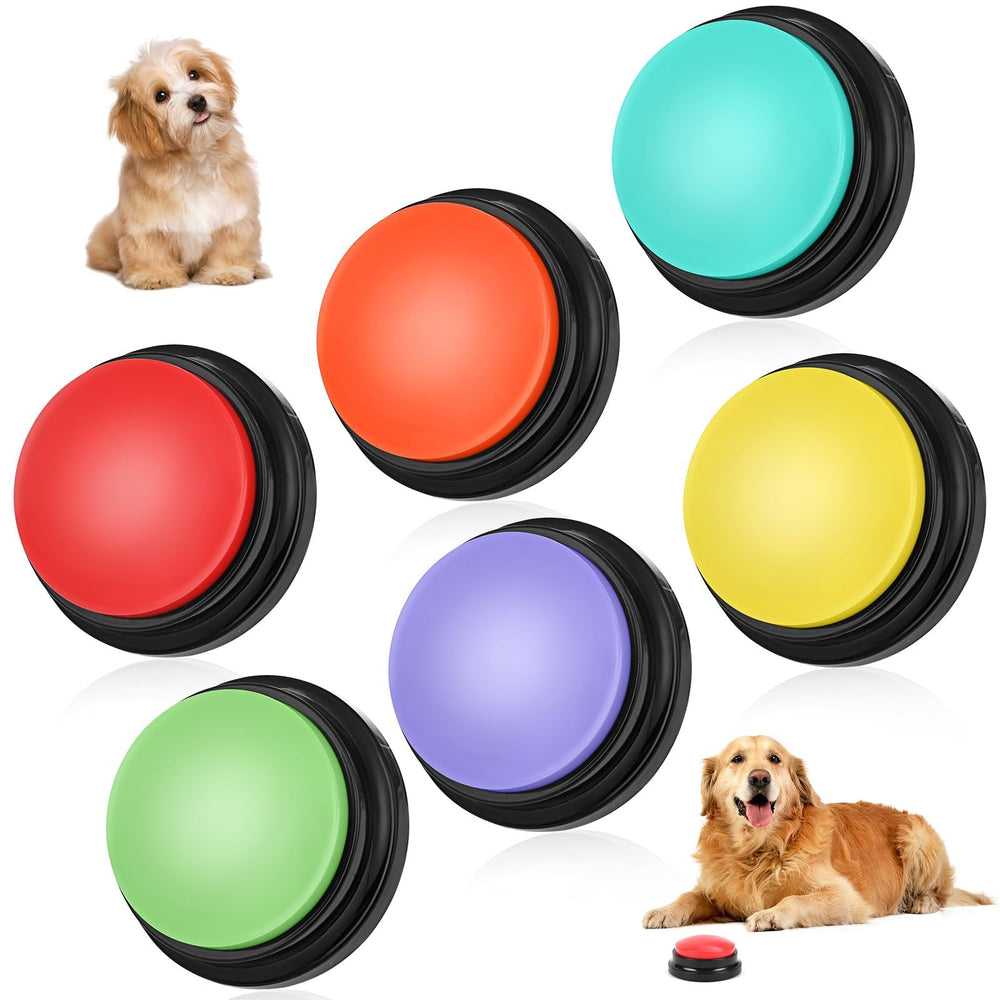 Lazycozy dog buttons 6-pack of colorful controls for clear pet communication.