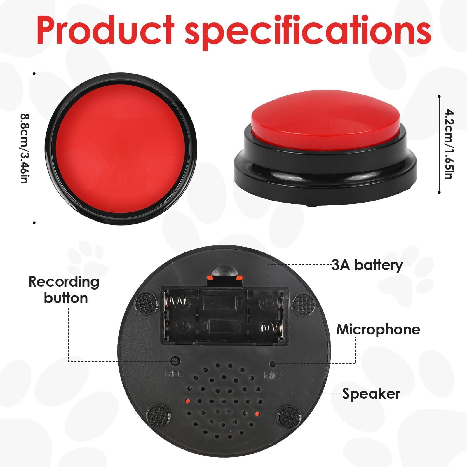 Six-pack Lazycozy dog buttons shown in the box for easy setup.