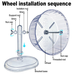 LazYYzal Silent Hamster Wheel cage attachment enables simple, mess-free setup