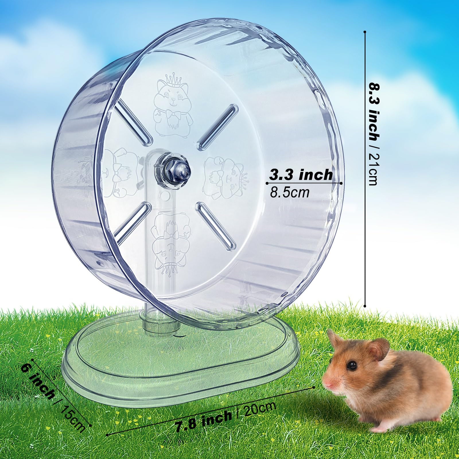 LazYYzal Silent Hamster Wheel open-design facilitates thorough cleaning