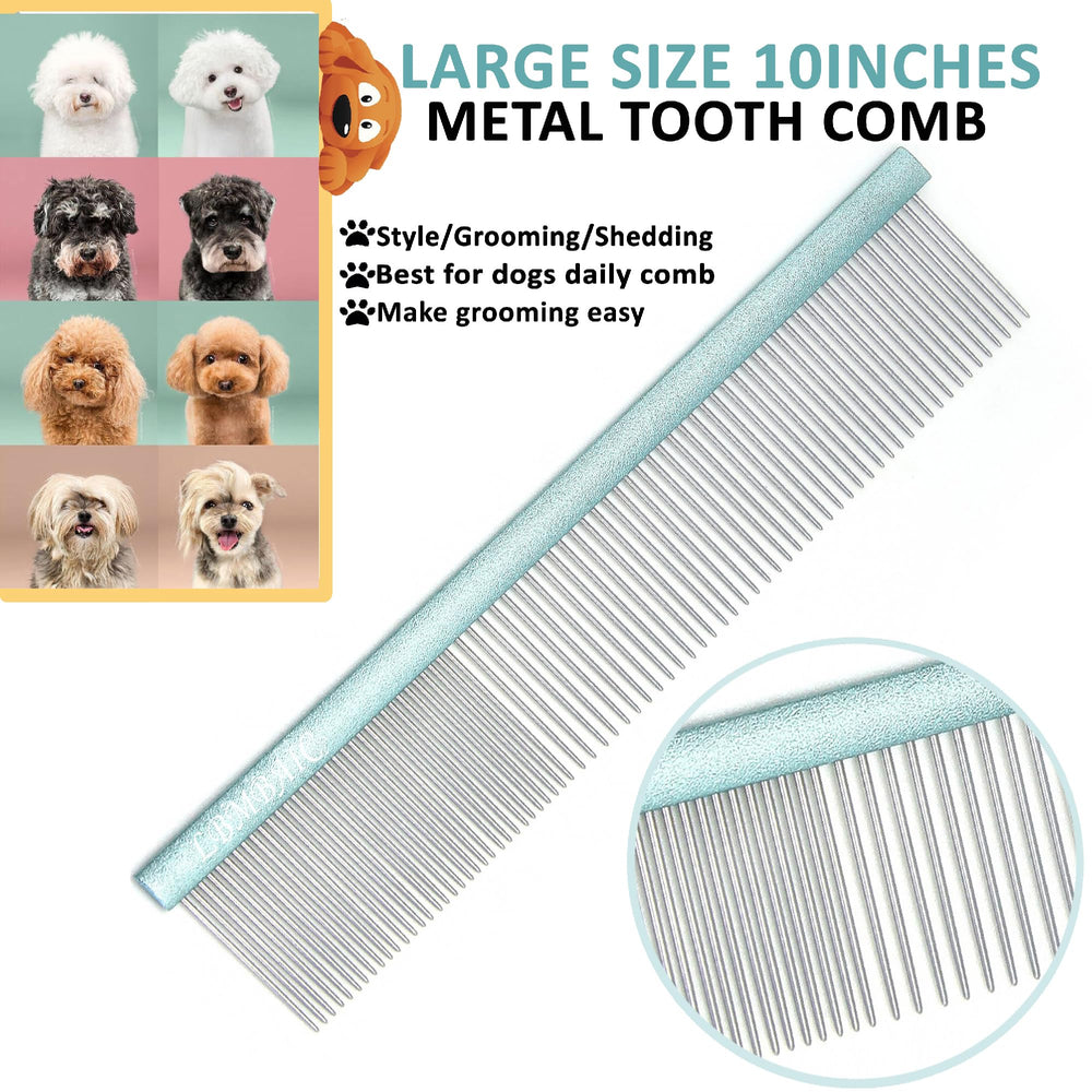 LBMBAIC coarse wide-tooth section ideal for quick mat removal on big coats.