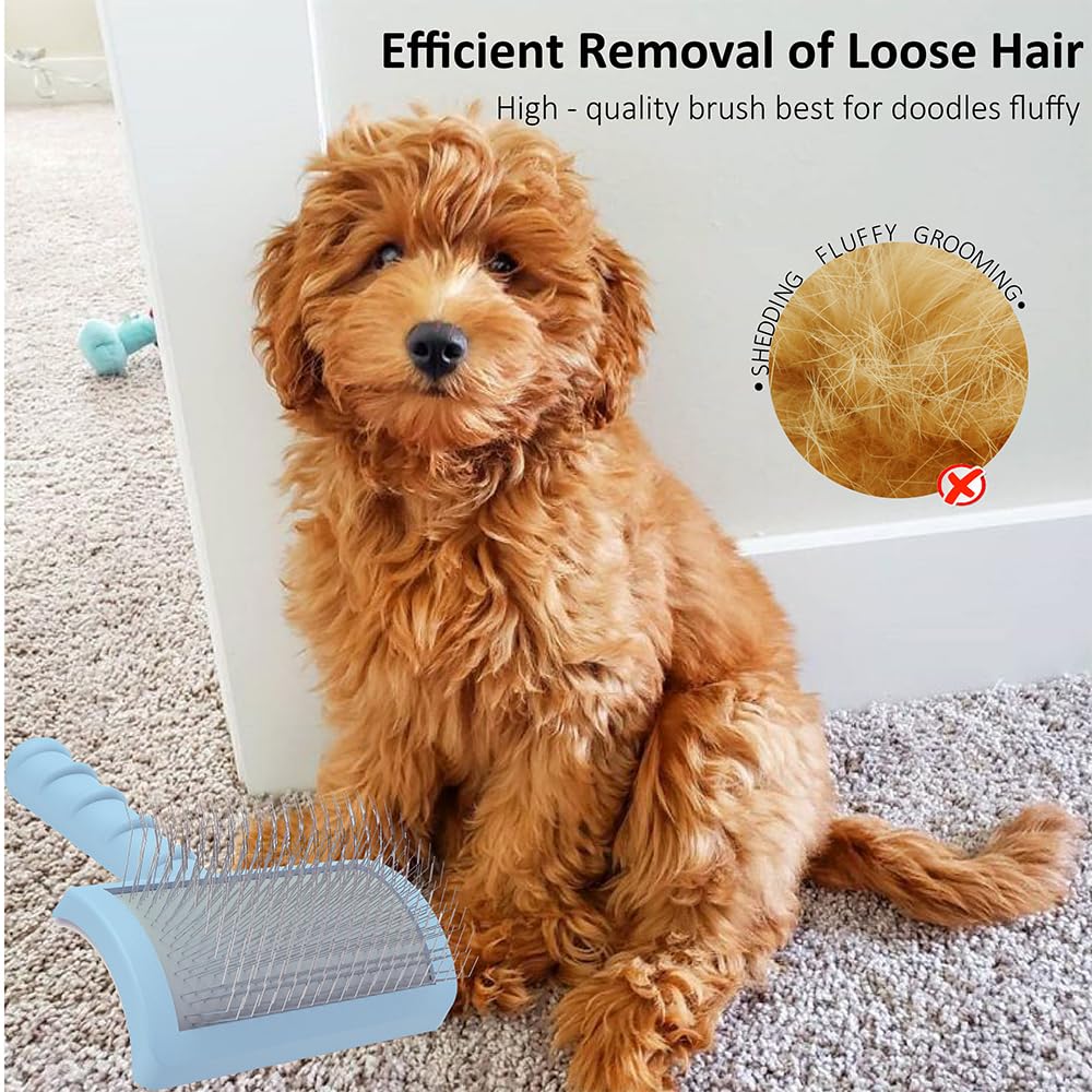 LBMBAIC Slicker Brush reduces knots and loose fur for fluffy coats.