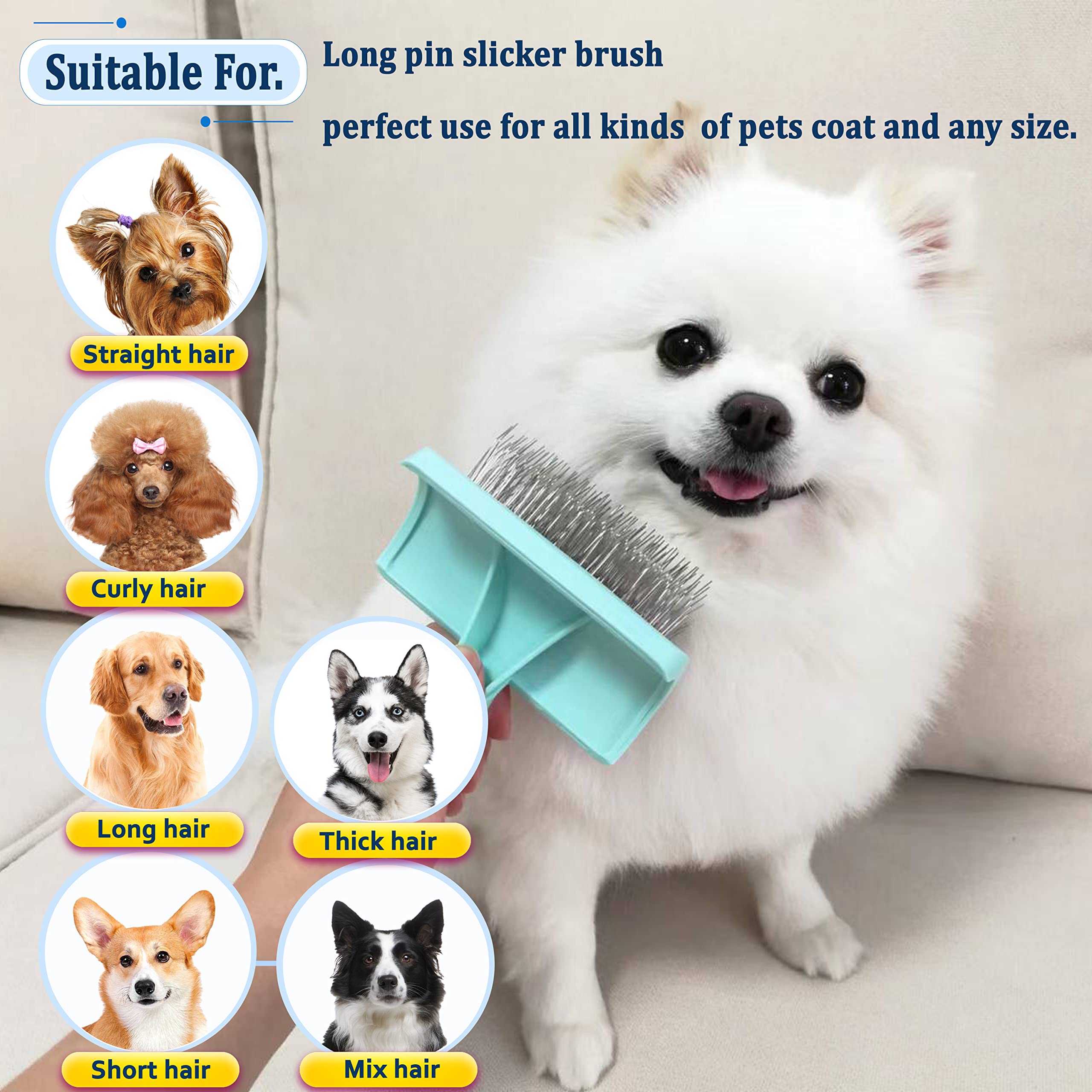 LBMBAIC suitable-for-medium-large-dogs: versatile tool for fluffy coats like Goldendoodles.