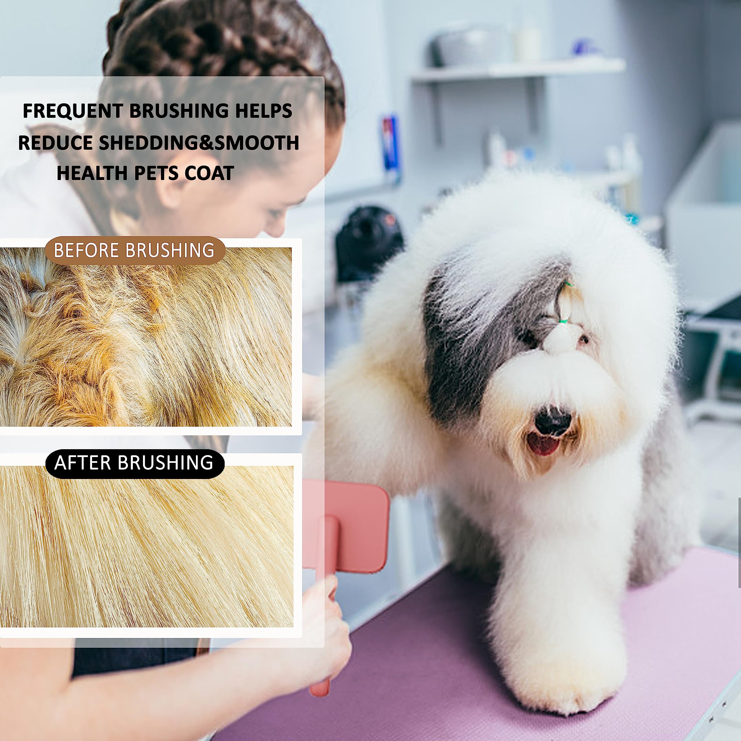 LBMBAIC&PAW brush for multi-coat breeds keeps fur smooth and tangle-free.