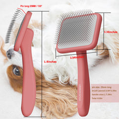 LBMBAIC&PAW goldendoodle brush with ergonomic grip reduces wrist fatigue.