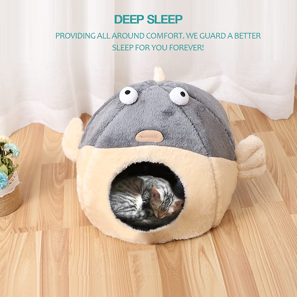 Lcybem private-space cat bed helps shy indoor cats feel secure