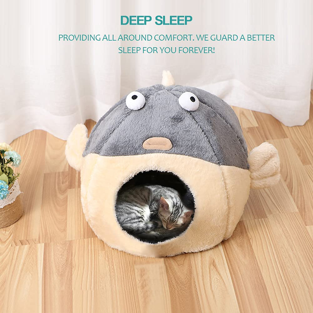 Lcybem private-space cat bed helps shy indoor cats feel secure