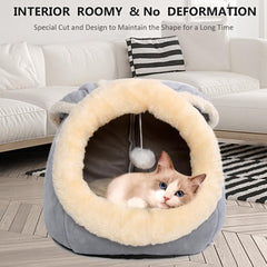 Lcybem rabbit bed interior with plush surface for soft warmth