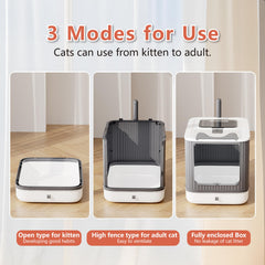 LCZLBRRD easy-clean drawer and scoop aid quick litter removal.