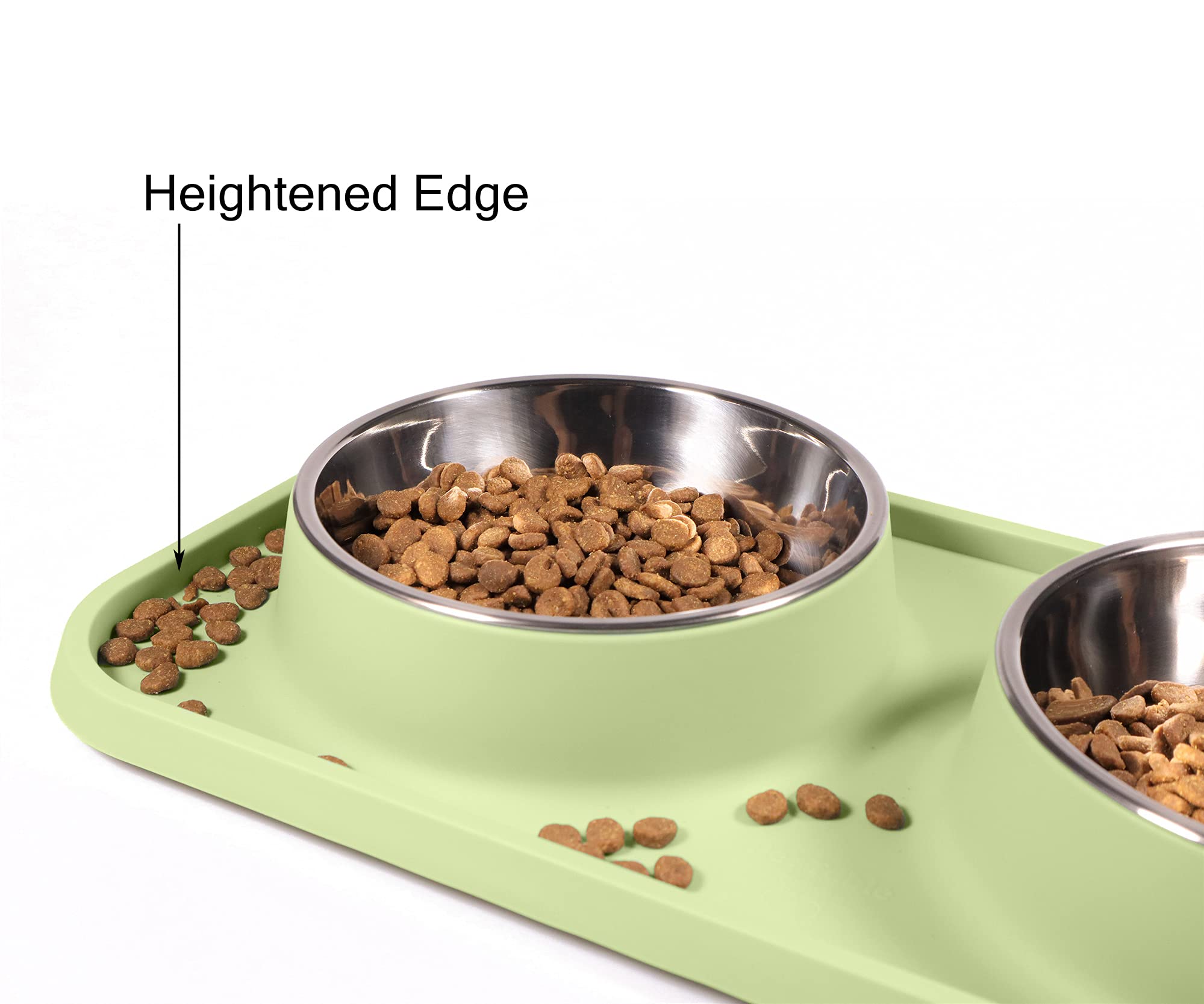 L.D.Dog bowls with non-skid pads stay steady during mealtime