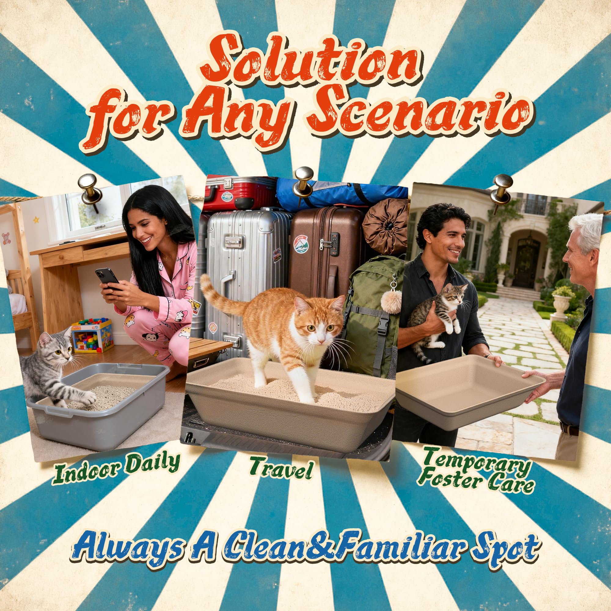 Le Sens Amazing Home easy disposal litter box shown in a simple setup.