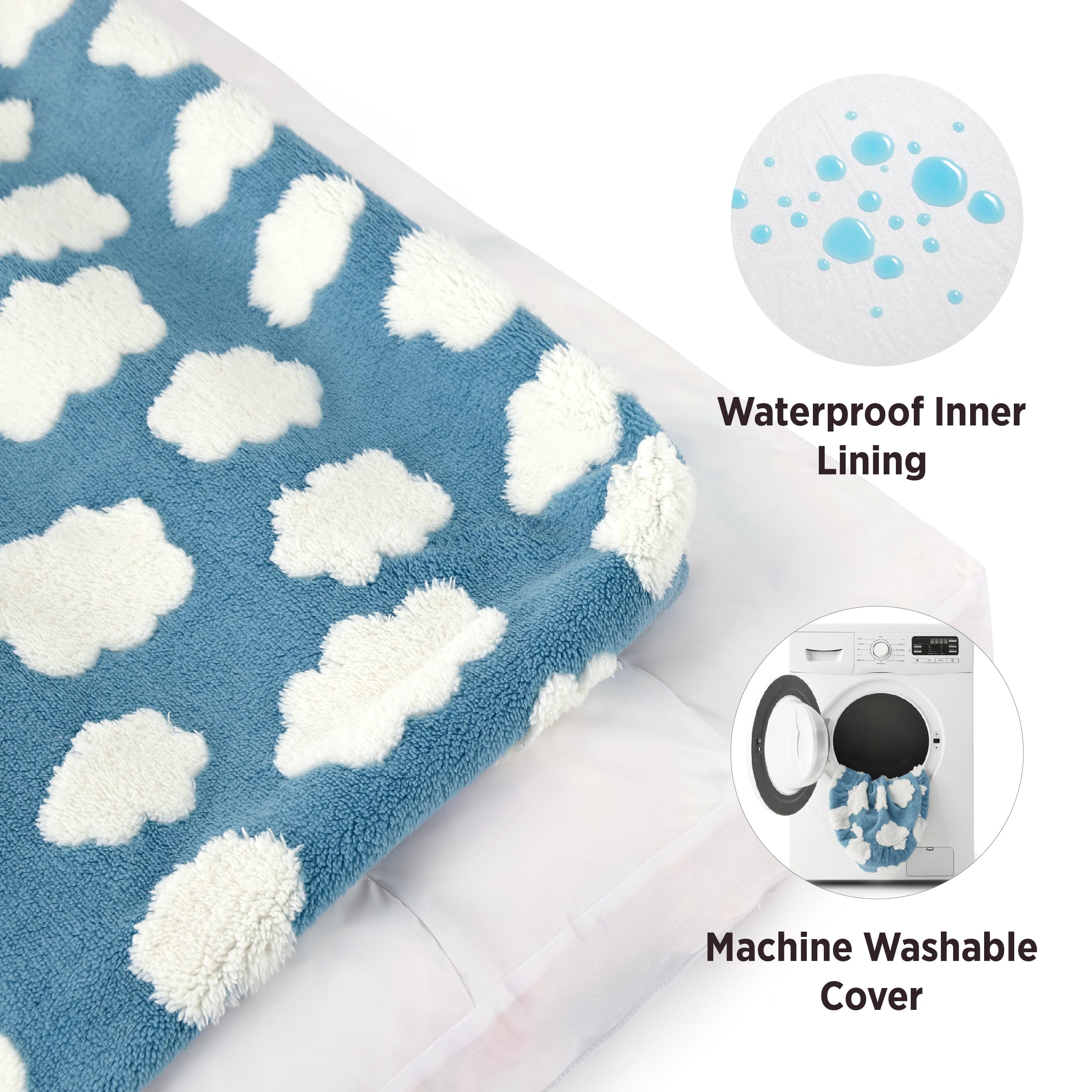 LE SURE bed anti-slip bottom keeps bed in place on slick floors