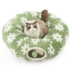LE SURE Lesure Cat Tunnel Bed exterior blends stylish decor with cozy feline retreat.