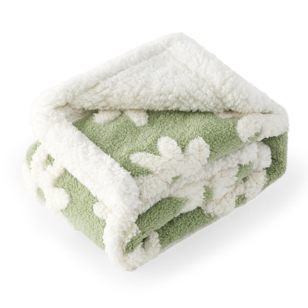 Le SURE reversible blanket protects couch and bed from paws and spills.