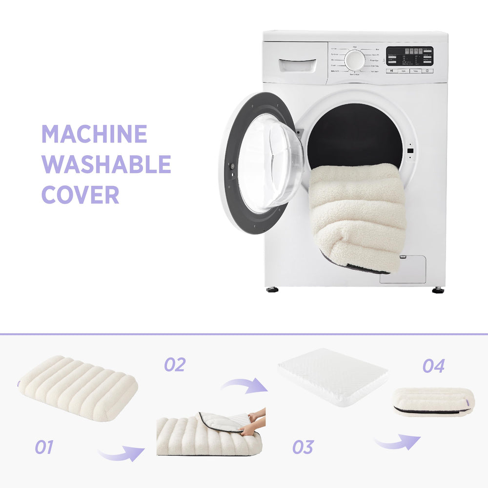 LE SURE bed includes waterproof liner to protect the foam