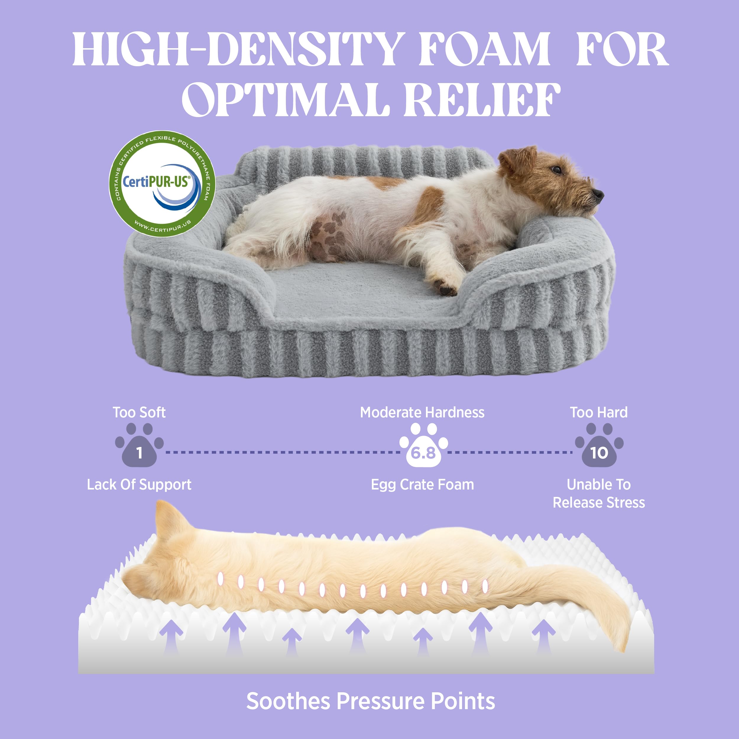 LE SURE dog bed removable cover for easy cleaning after adventures
