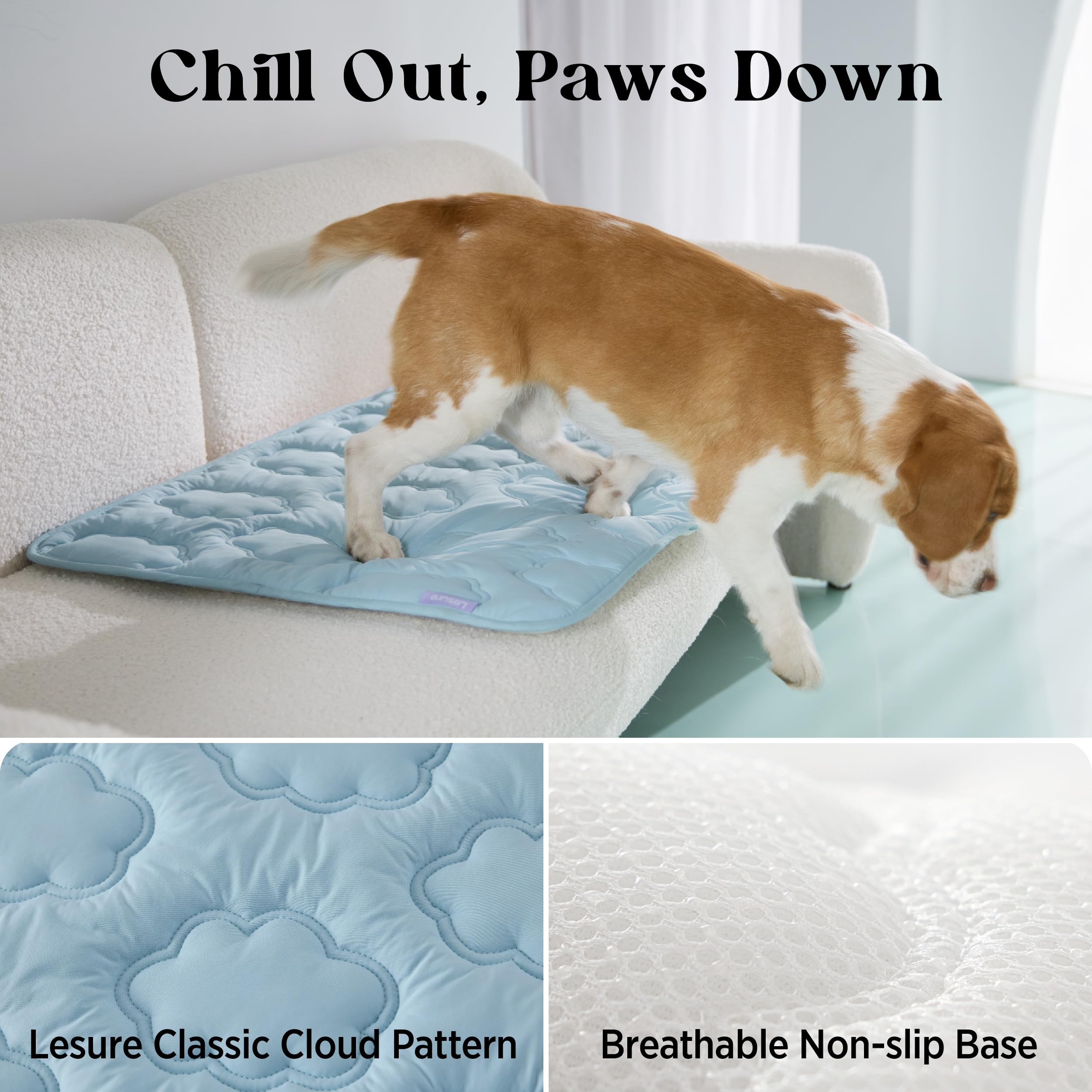 LE SURE breathable mesh base keeps dog comfortable and dry