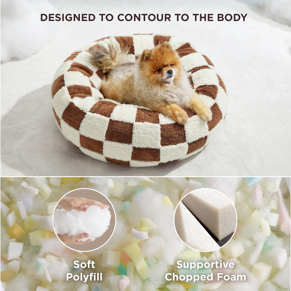LE SURE Donut small dog bed foam centre provides firm cushioning that holds shape