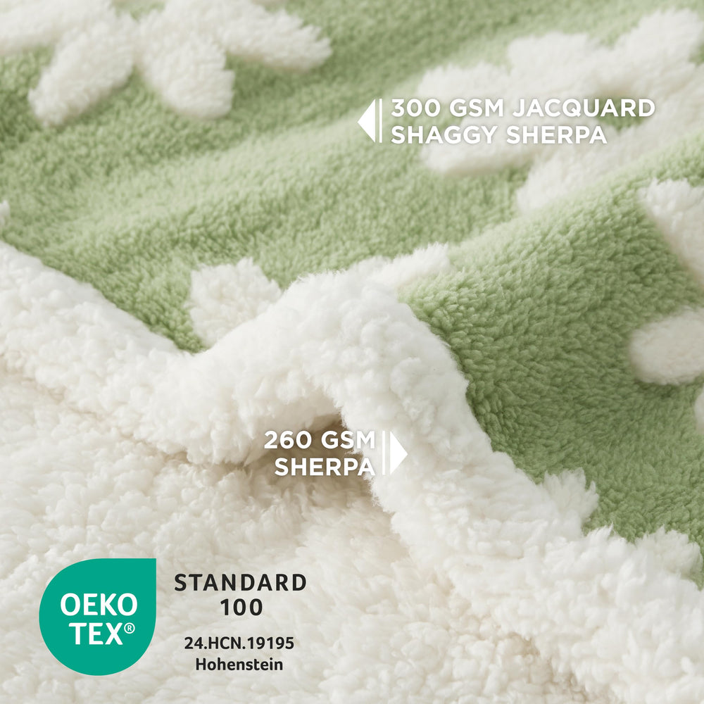 Le SURE double-sided blanket with sherpa fleece for versatile warmth.