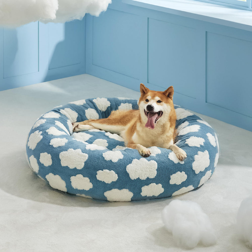 LE SURE foam-centered donut bed showing supportive cushioning for pets