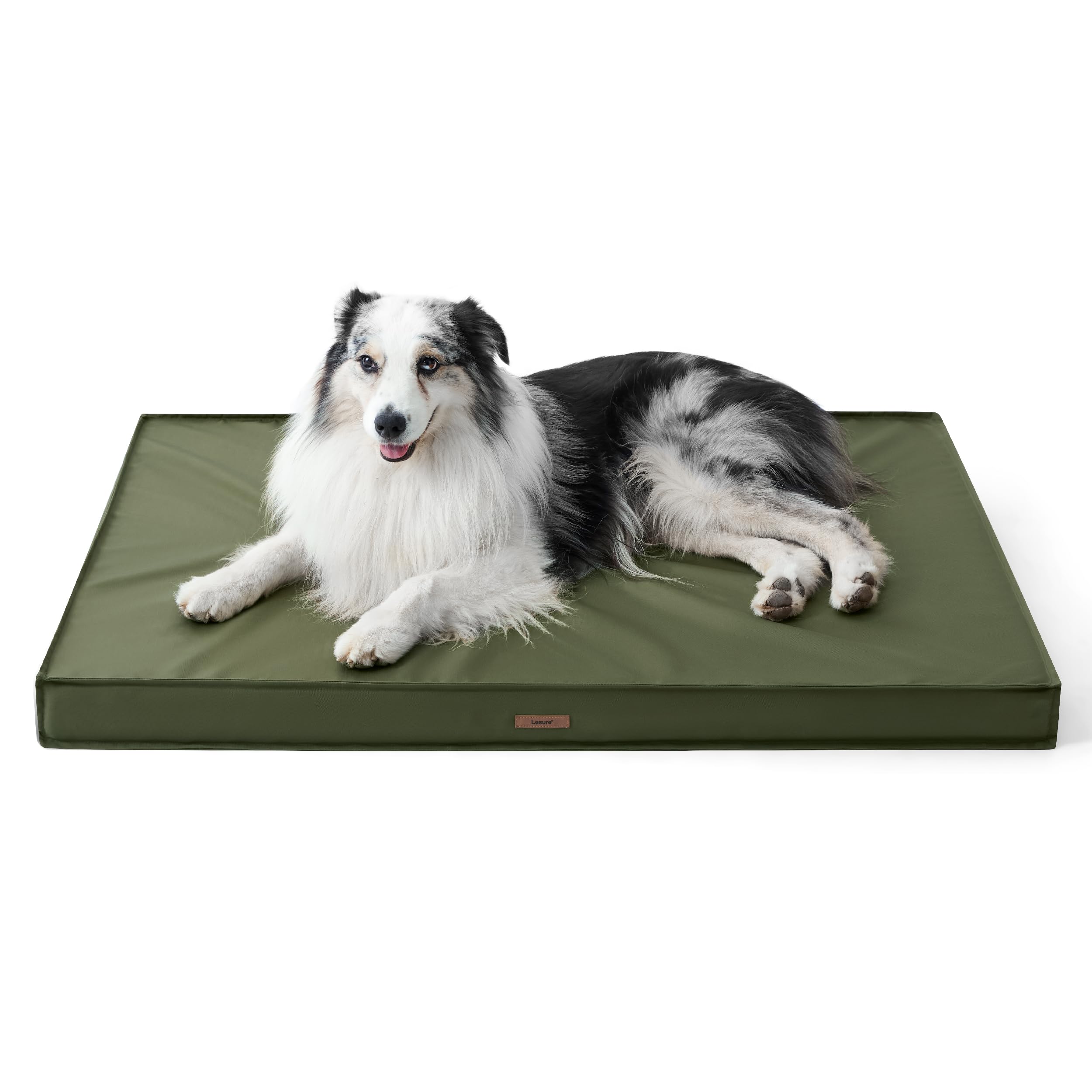 LE SURE outdoor dog bed top view highlights 36x27 size for large dogs
