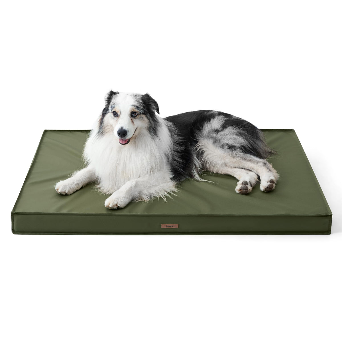 LE SURE outdoor dog bed top view highlights 36x27 size for large dogs