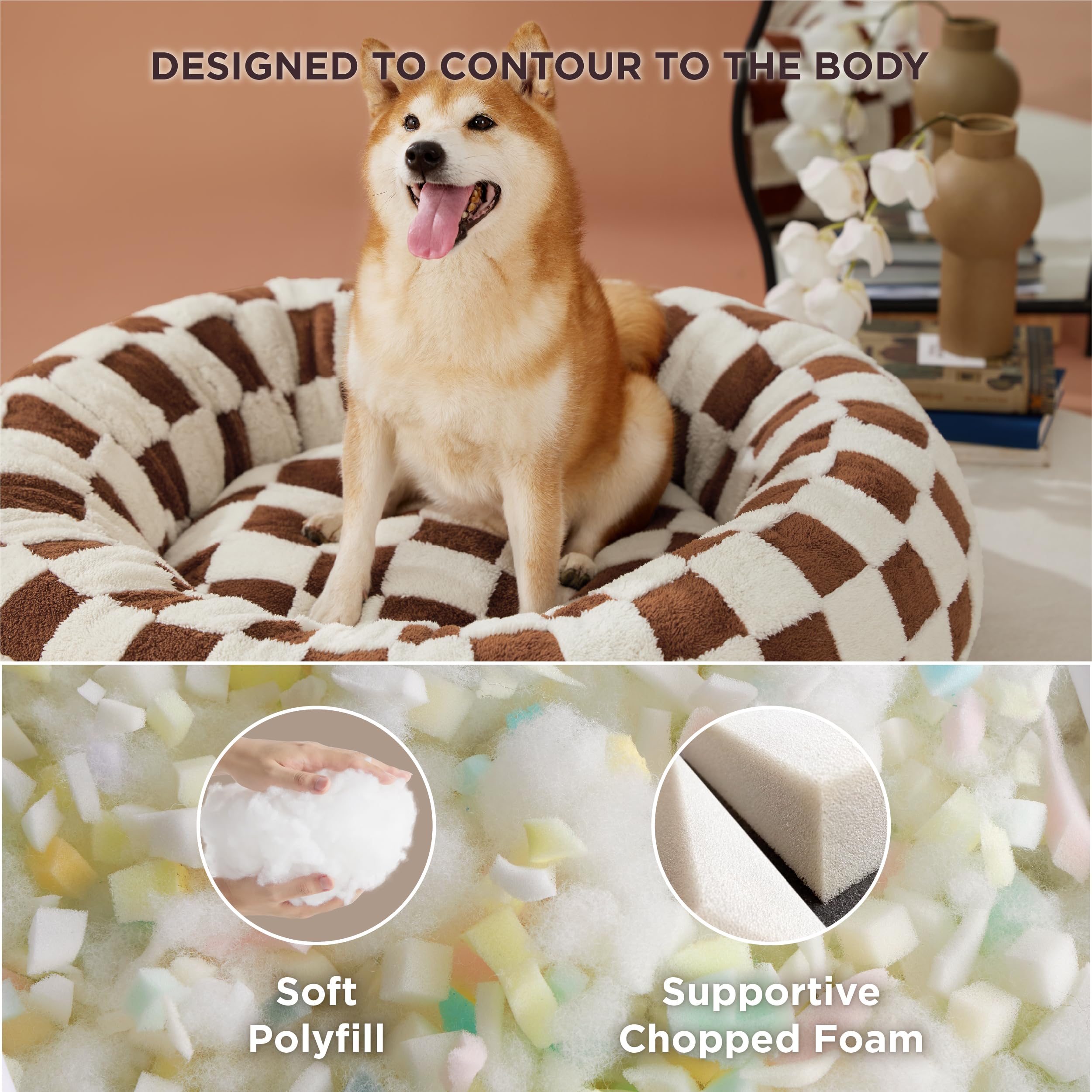 LE SURE Shown on TV donut bed removable outer cover enables easy washing.