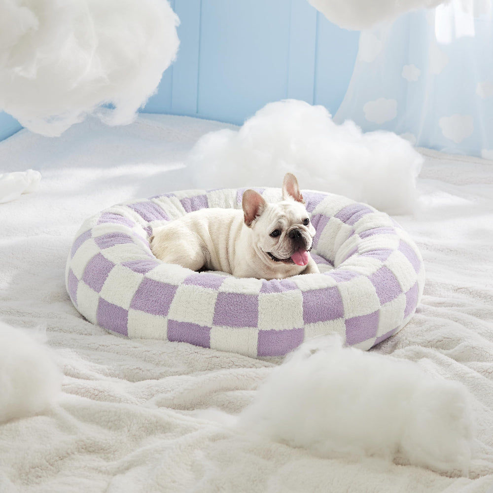 LE SURE donut bed anti-slip bottom image shows stable placement on floors