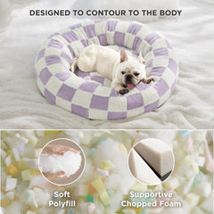 LE SURE donut bed foam detail demonstrates firm cushioning that retains shape